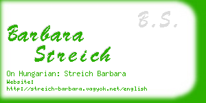barbara streich business card